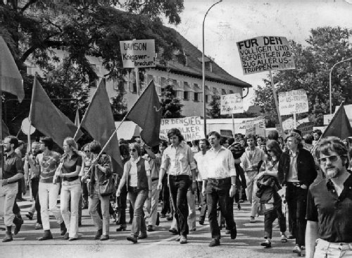 Studentischer Protest 1971 (Foto: Stadtarchiv Heidelberg)